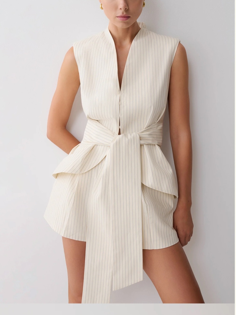 Meshki waist tie sleeveless top